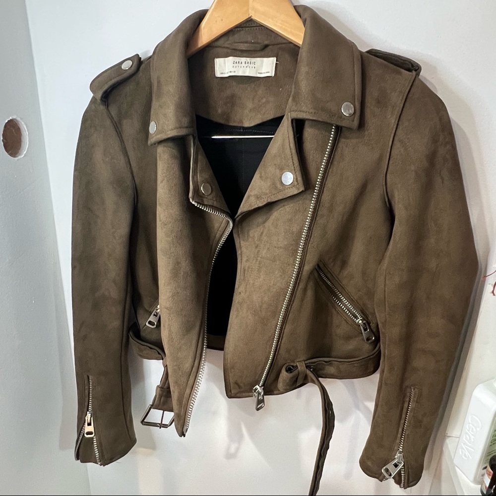 Zara Suede Moto Jacket